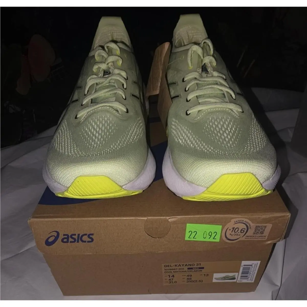 Asics Gel-kayano 31 Men`s Size 14 Cool Matcha Celadon Running Shoes 1011B867-300