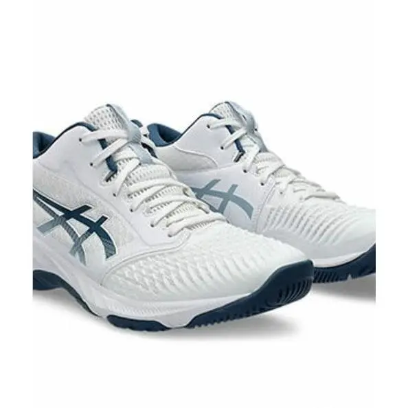 Asics Men`s Netburner Ballistic FF Mid 3 Volleyball Shoes 6.5 White/indigo