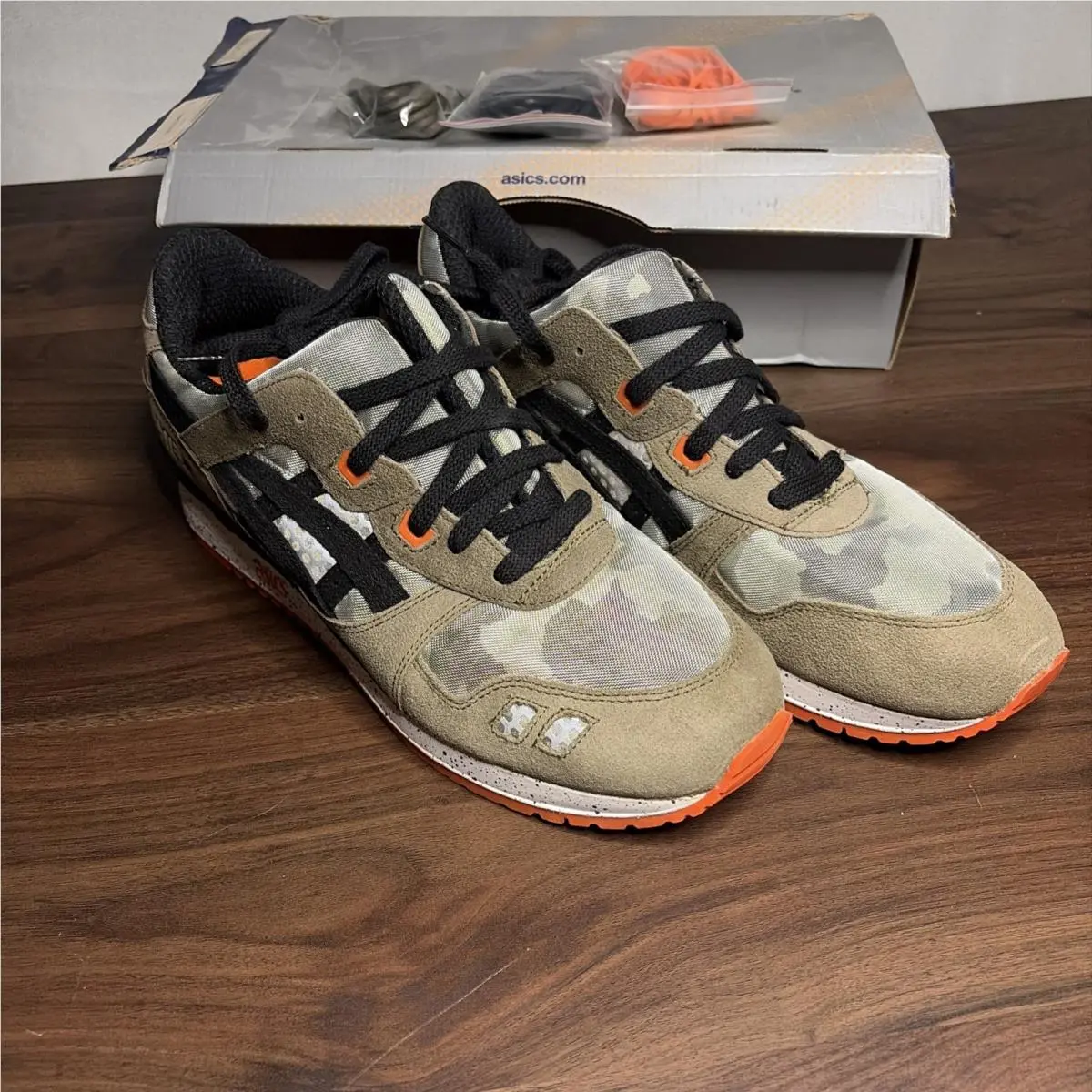 Bait x Asics Gel Lyte 3 Guardian Size 12.5 H43KK 8090 Black Olive Camo