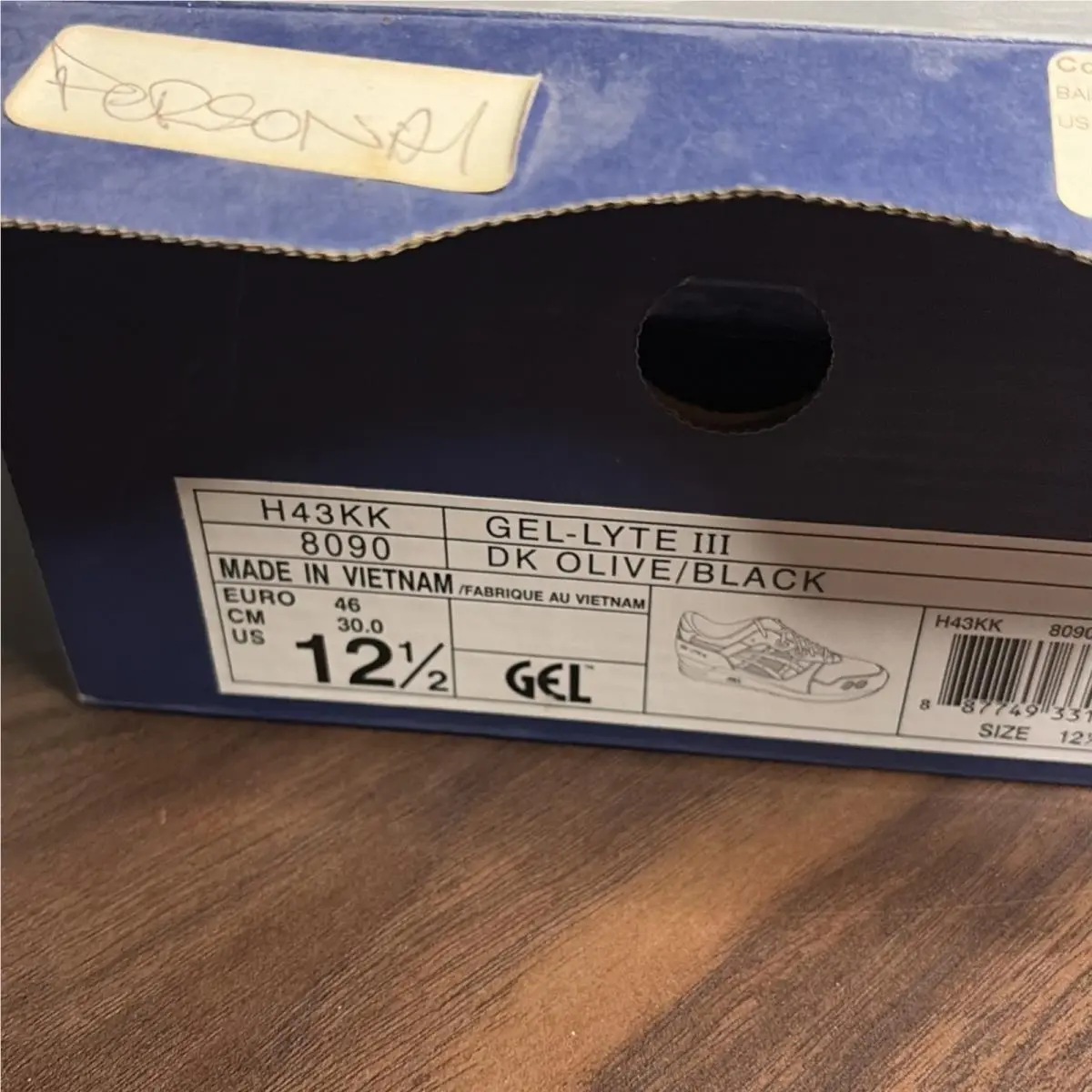 Asics shoes - Bait x ASICS Gel Lyte 3 - h43kk-8090 - Green, Manufacturer: Dark Olive/Black 7