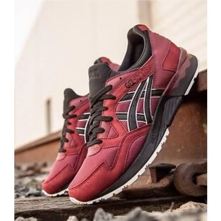 Asics Gel-lyte V HN6A4 2890 Men`s Running Shoes Black/pomegranate Size 7.5