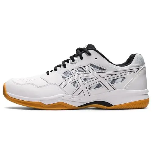 Mens Size 12- Asics Gel Renma White Black Court Shoes 1071A068-101