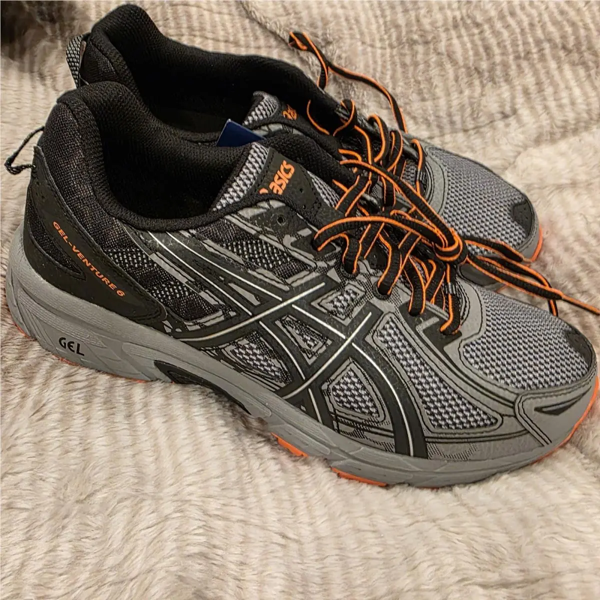 Asics Gel-venture 6 Athletic Running Shoes Men’s Size 9 4E Gray T7G3Q
