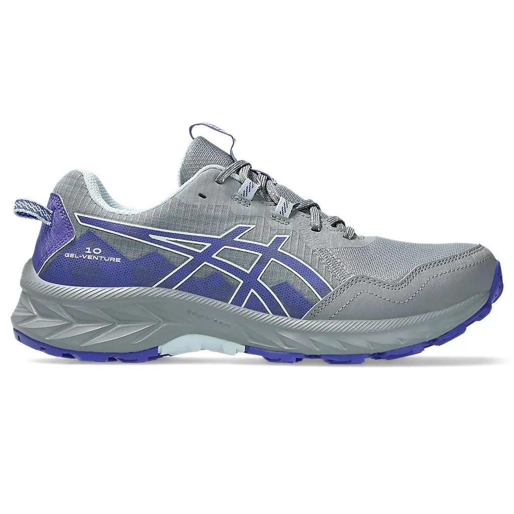 Womens Size 11.5 Asics Gel-venture 10 Gravel/blue Violet Trail Running Shoes