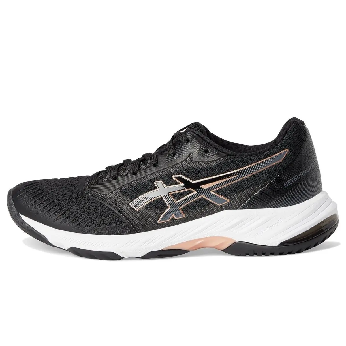Womens Size 11- Asics Netburner Ballistic FF 3 Court Shoes Black/rose Gold