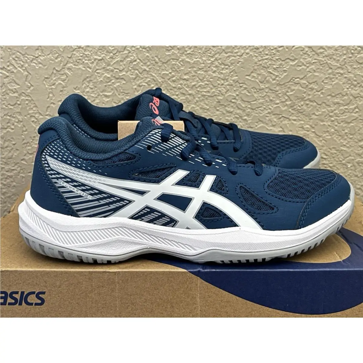 Asics shoes - Asics Youth Tennis Shoes “Upcourt 6 Grade Shoes” - Blue 1