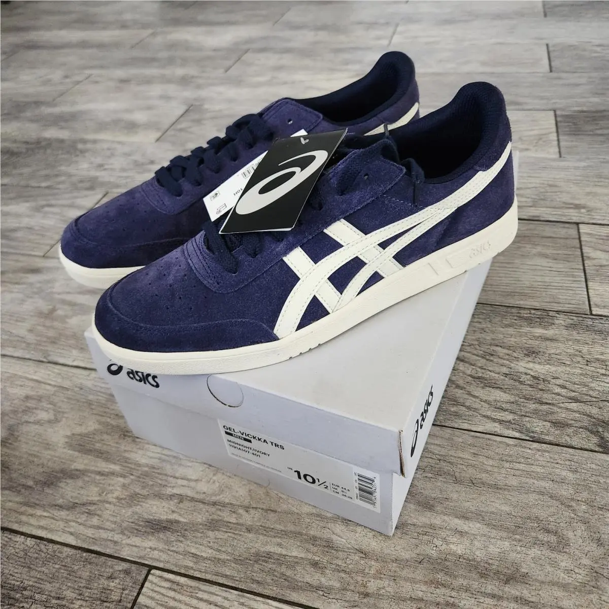 Asics Gel Vickka Trs Pro Midnight Ivory Size 10 1/2 Shoes Blue