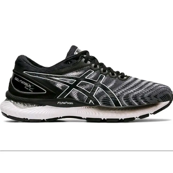 Asics Gel Nimbus 22 Women`s Running Training Shoes Black White Size 6 US