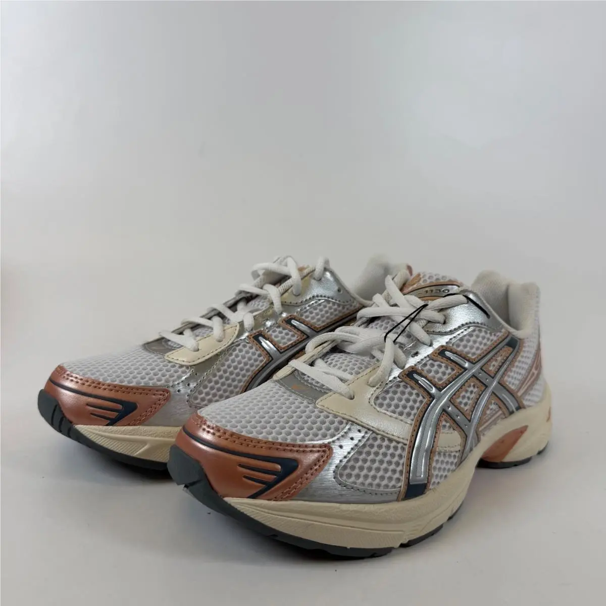 Asics Gel-1130 White Pure Silver Bronze Womens Running Shoes 1202A502-101 9.5W