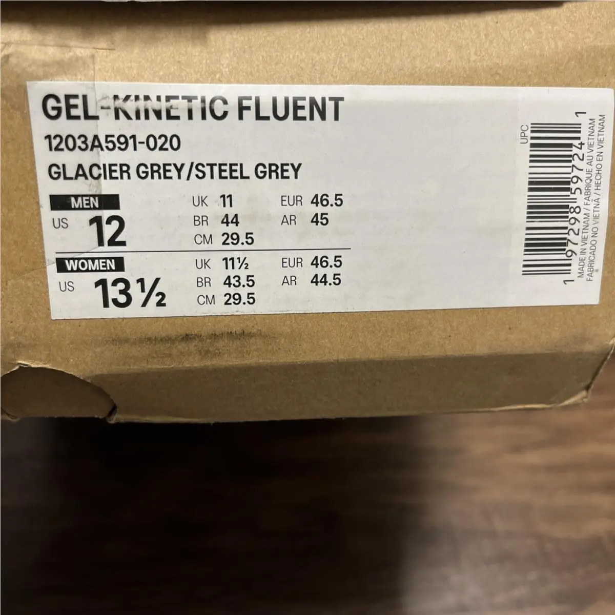 Asics shoes - Gel-Kinetic Fluent - Fluent - 1203A591 - Gray 9