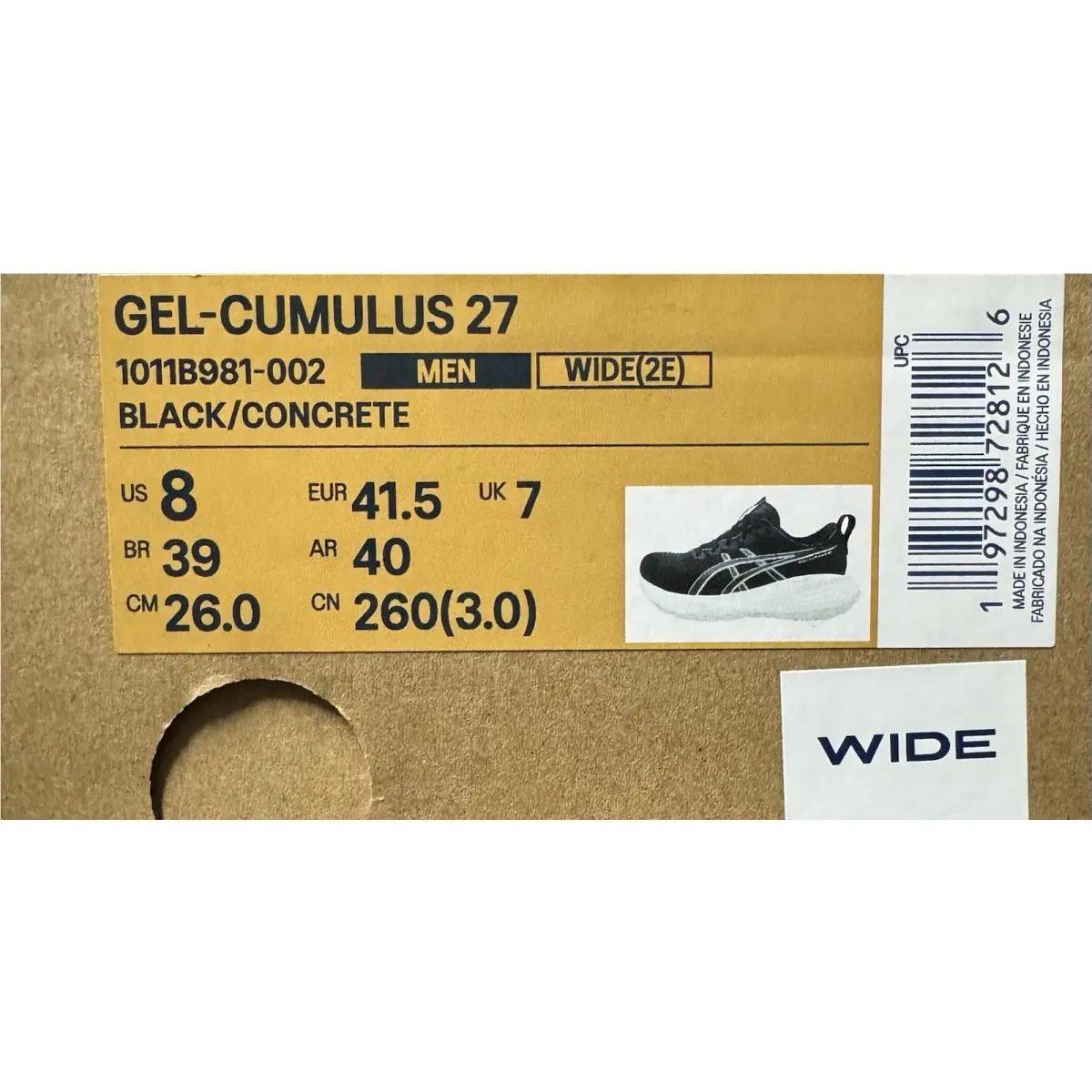 Asics shoes - Asics Gel Cumulus 27 - Gel Cumulus - 1011B981-002 - Black 5