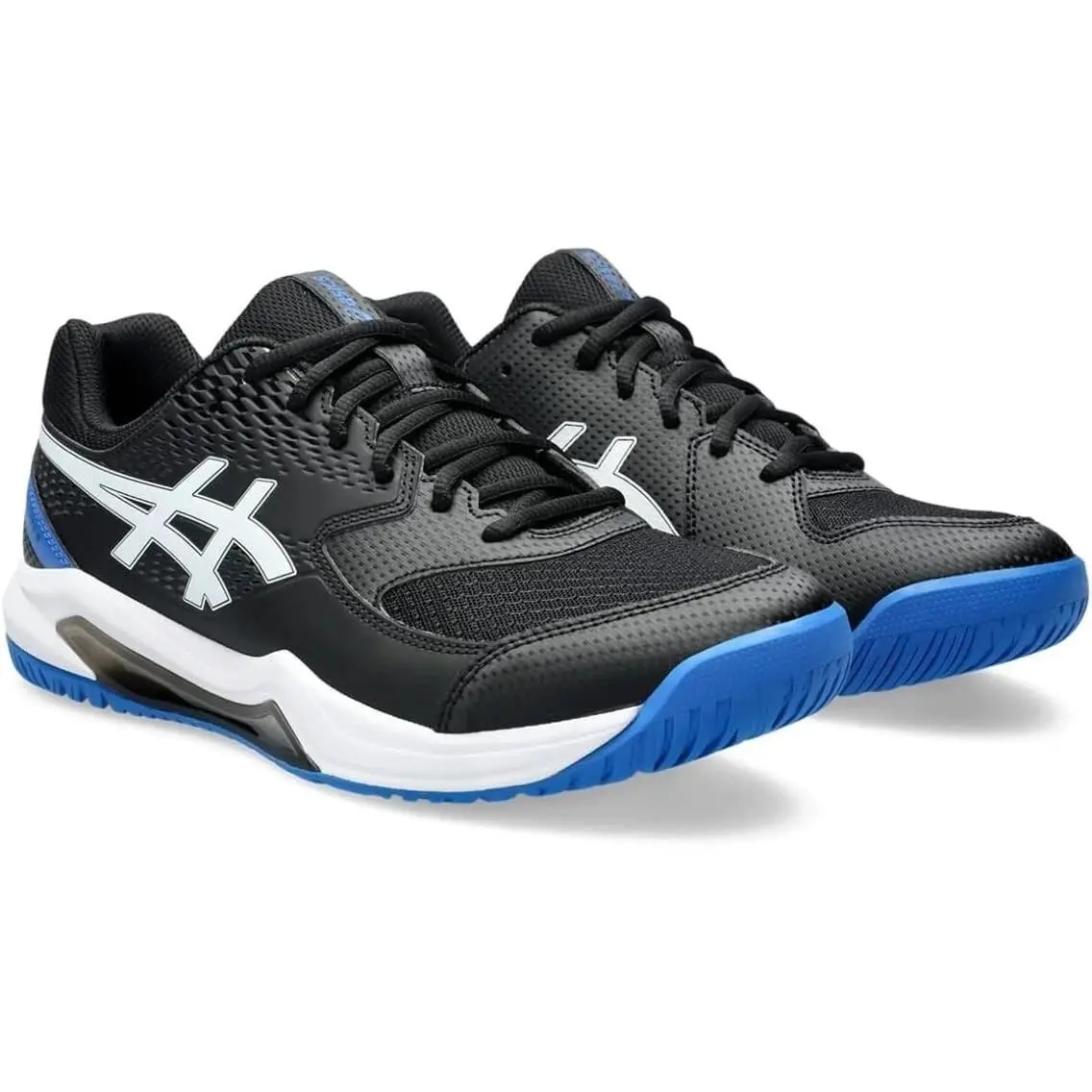 Asics shoes - Asics Gel Dedicate 8 Tennis Pickleball Shoes Black Tuna Blue Mens - Black, Manufacturer: Black/Tuna Blue 1