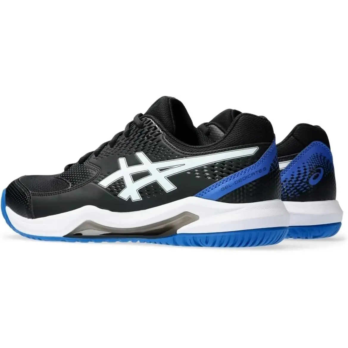 Asics shoes - Asics Gel Dedicate 8 Tennis Pickleball Shoes Black Tuna Blue Mens - Black, Manufacturer: Black/Tuna Blue 2