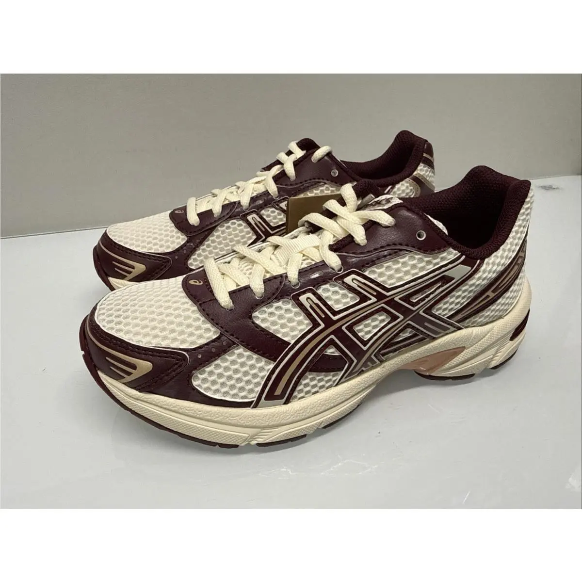 Asics Gel 1130 Cream/oxblood Red 1203B018-100 Women`s 6 Men`s 4.5