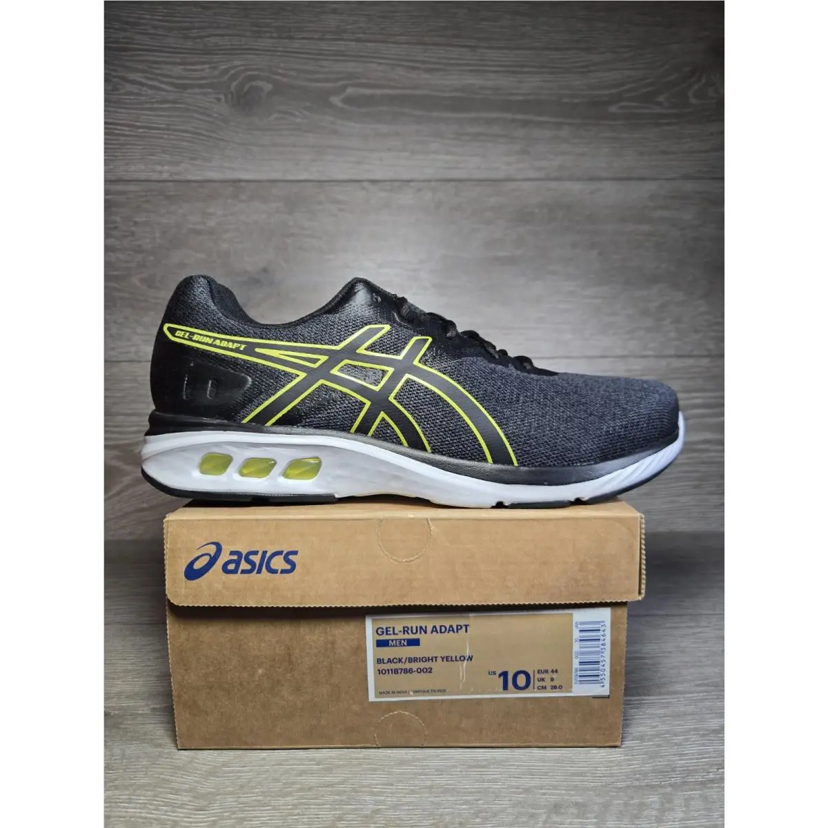 Asics Gel-run Adapt Running Shoes Black / Bright Yellow 1011B786-002