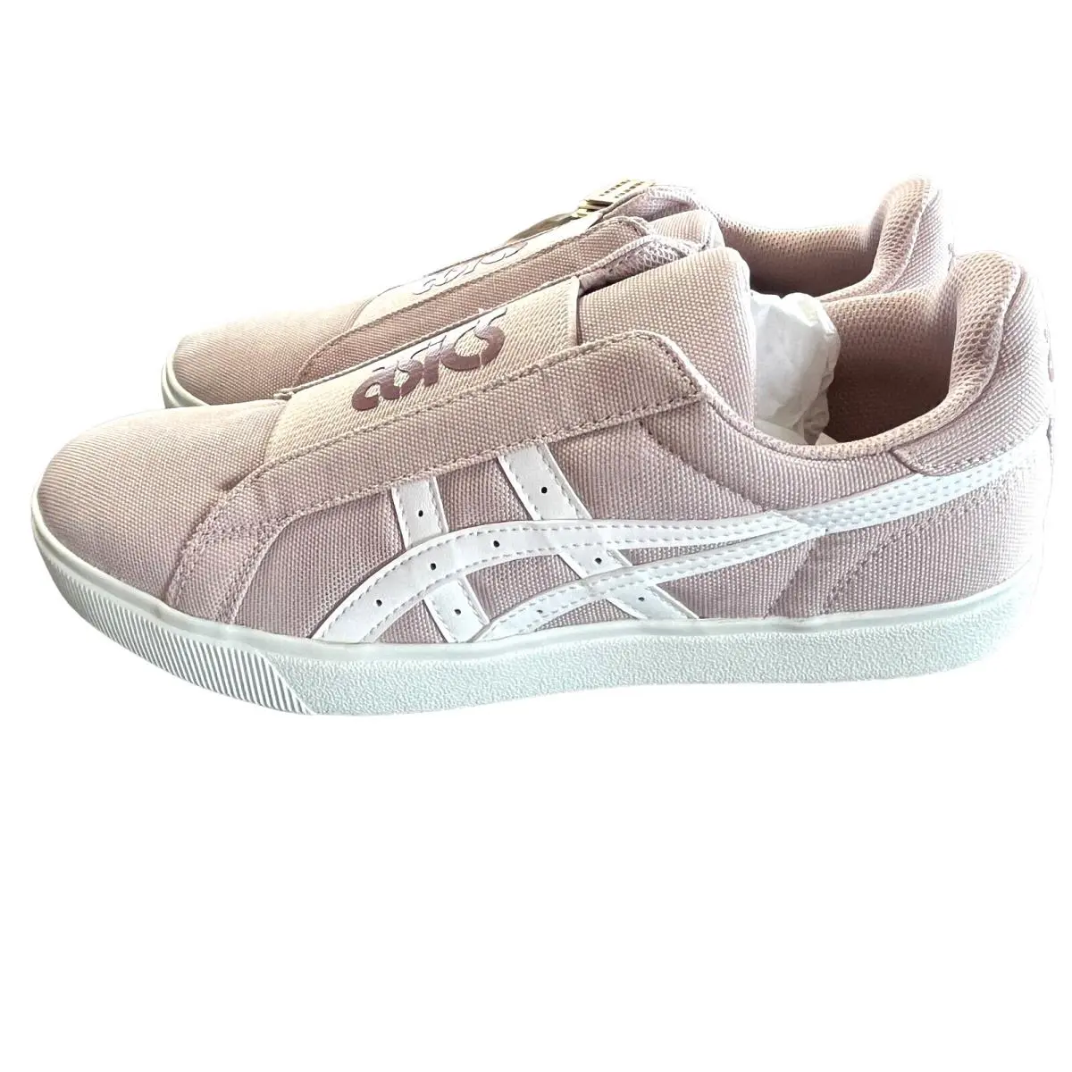Asics Sneakers Women`s Size 10 Rose Pink White Classic CT Low Top Slip-on