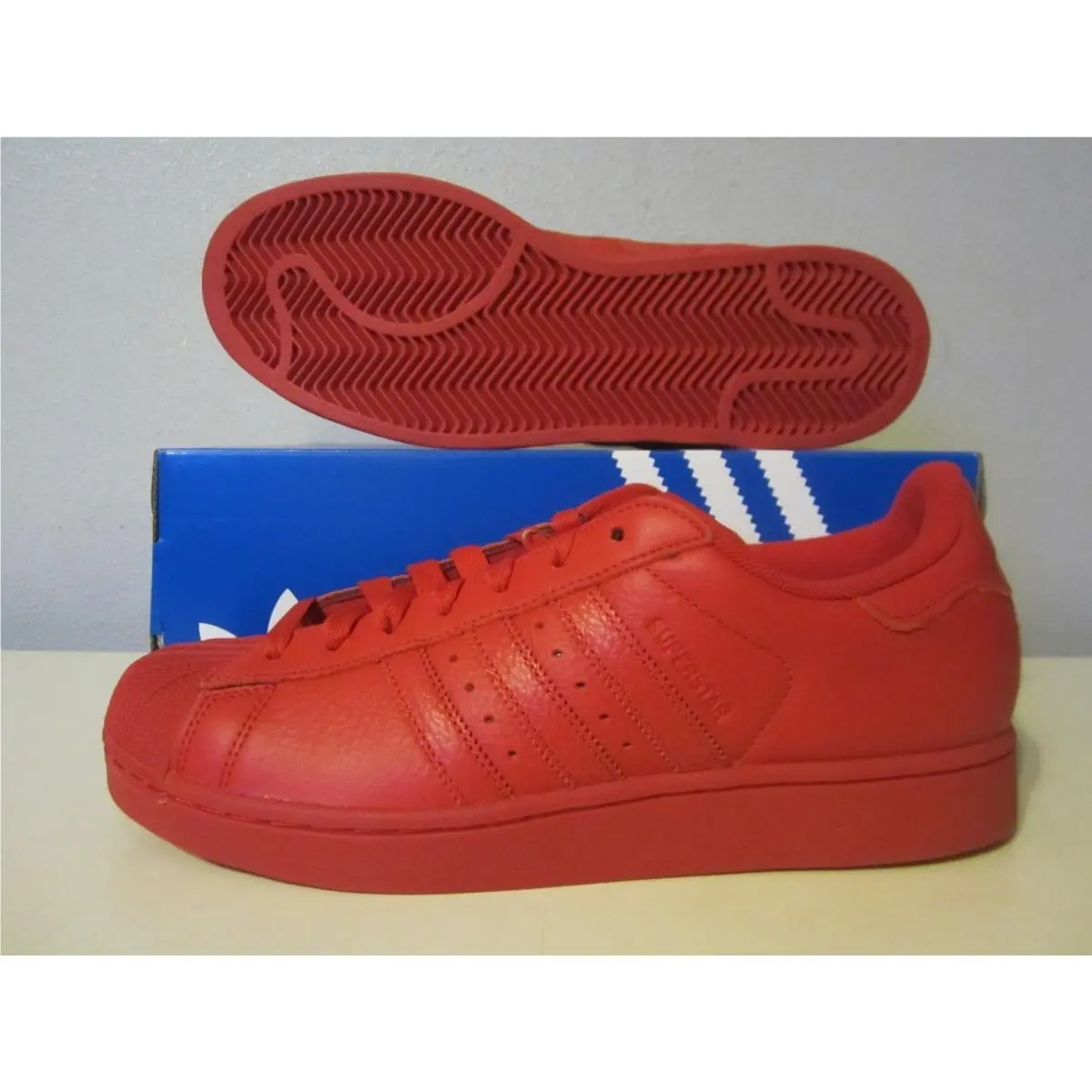 KI2708 Adidas Superstar II Better Scarlet Core Black sz 10.5 Mens