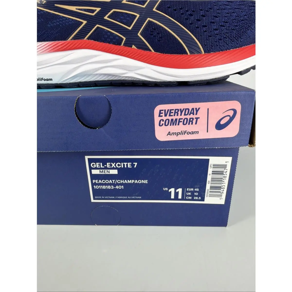 Asics shoes - Asics Gel Excite 7 - Gel Excite - 1011B183-401 - Navy/redd 0