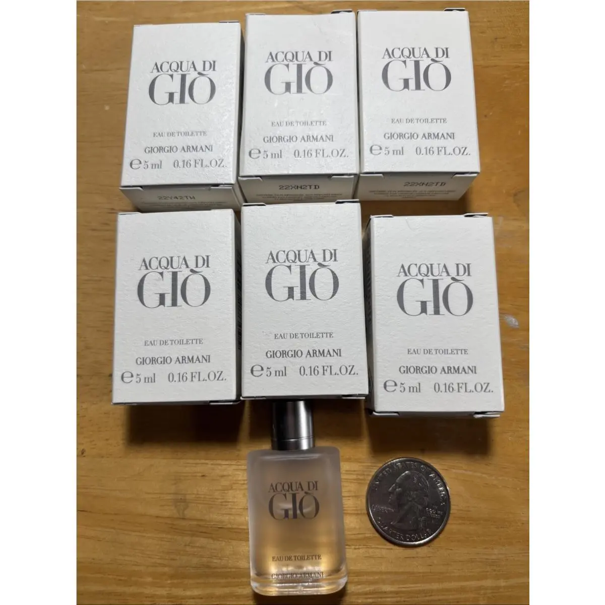 6 X Acqua Di Gio By  Mini Eau De Toilette 5ml/0.17fl.oz by Giorgio Armani
