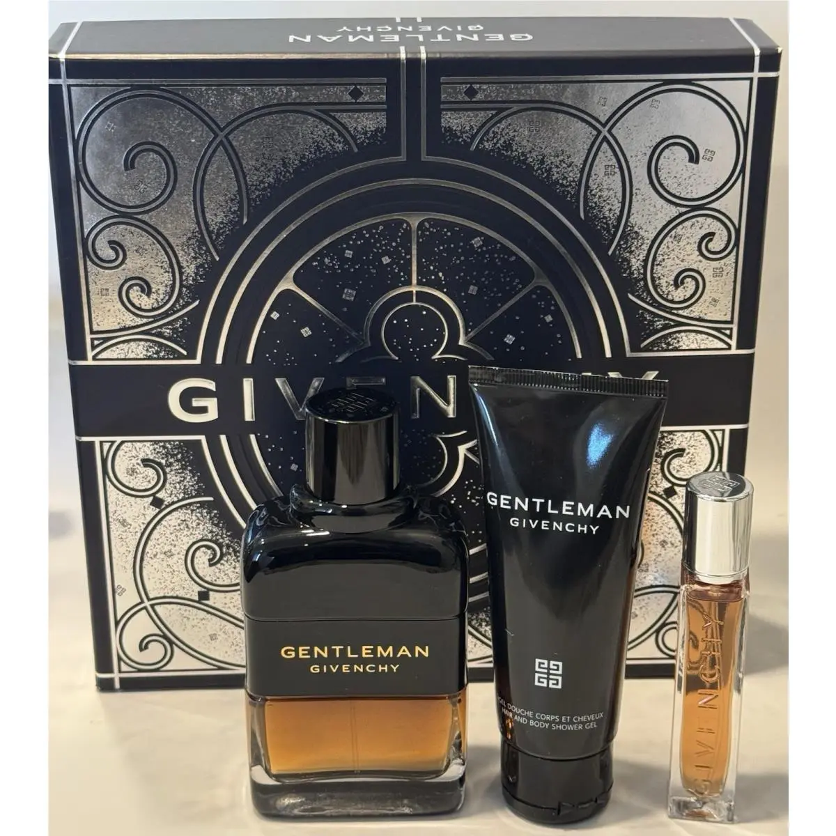 Givenchy Gentleman Reserve Privee Edp 3.3oz Gift Set Travel Spray Shower Gel