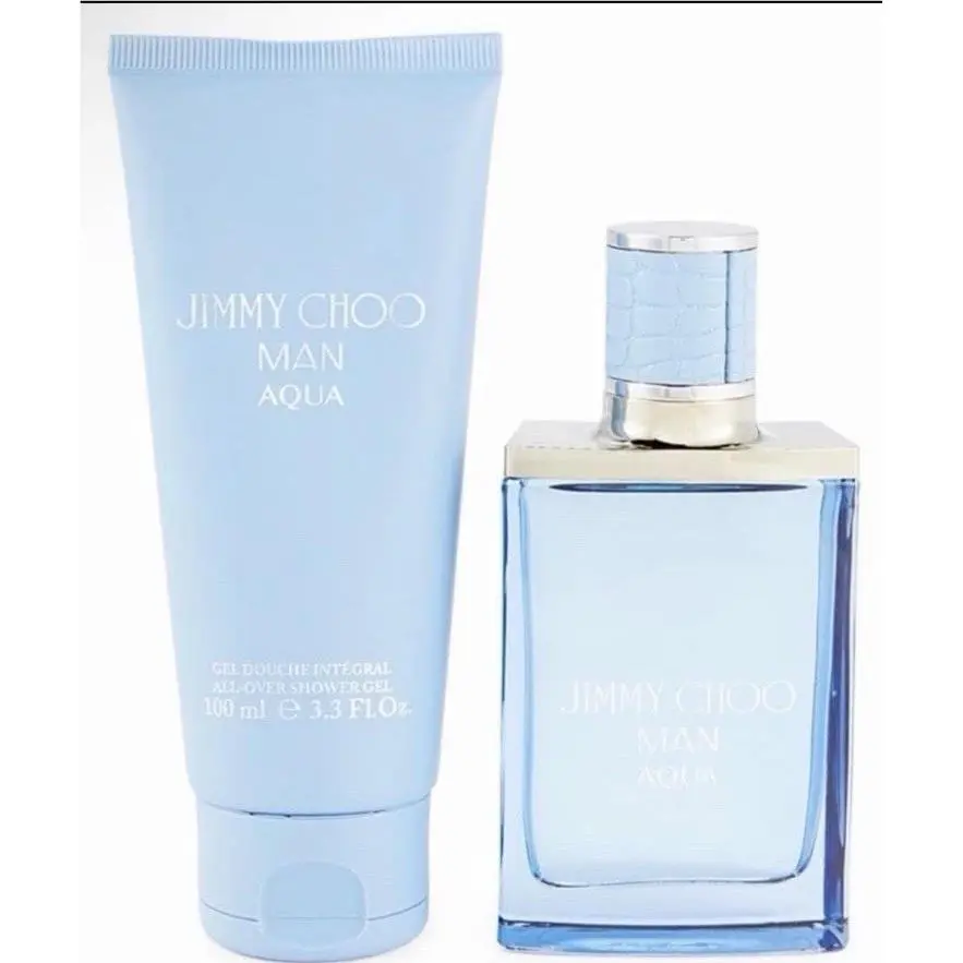 Man Aqua 1.7oz Edt Spray + 3.3 oz Shower Gel 2 Pc Set by Jimmy Choo