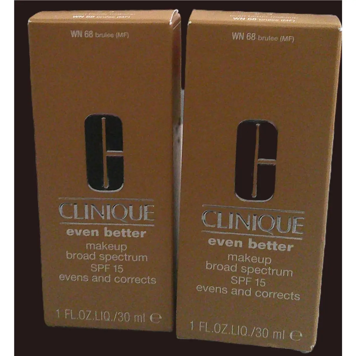 Clinique Even Better Makeup Broad Spectrum SPF15-Brulee WN 68 Lot of 2