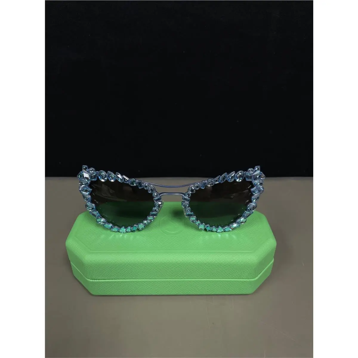Swarovski Women`s Gradient Sunglasses with Crystals Clip-on SK7011 - Blue - 5 2