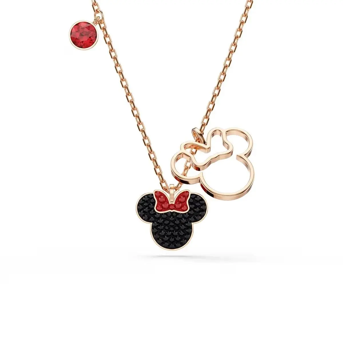 Swarovski Mickey Minnie Pendant Multicolored Rose Gold Tone Plated 5737558
