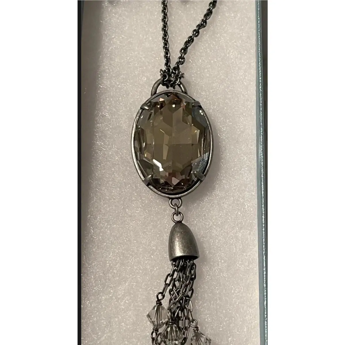 Touchstone Crystal by Swarovski Mercury Reversible Pendant-sale+ships Free