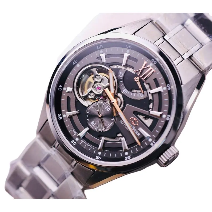 Orient Star Automatic Sapphire Gray Dial Men`s Watch Power Reserve RK-AV0136N