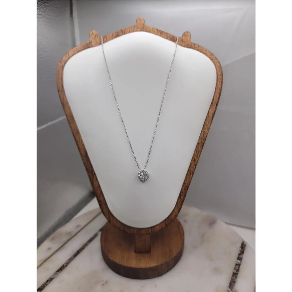 New York That Sparkle CZ Solitaire Necklace Silver Tone 16 by Kate Spade