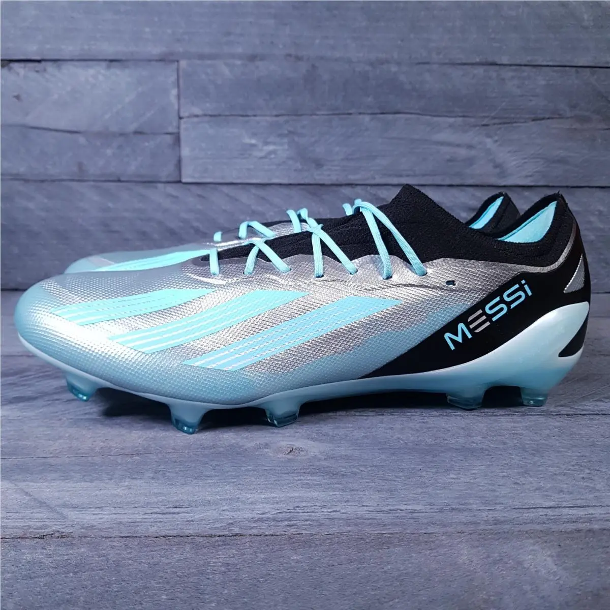 X Crazyfast Messi.1 Elite FG Soccer Cleats Mens 12 Silver Blue Black by Adidas
