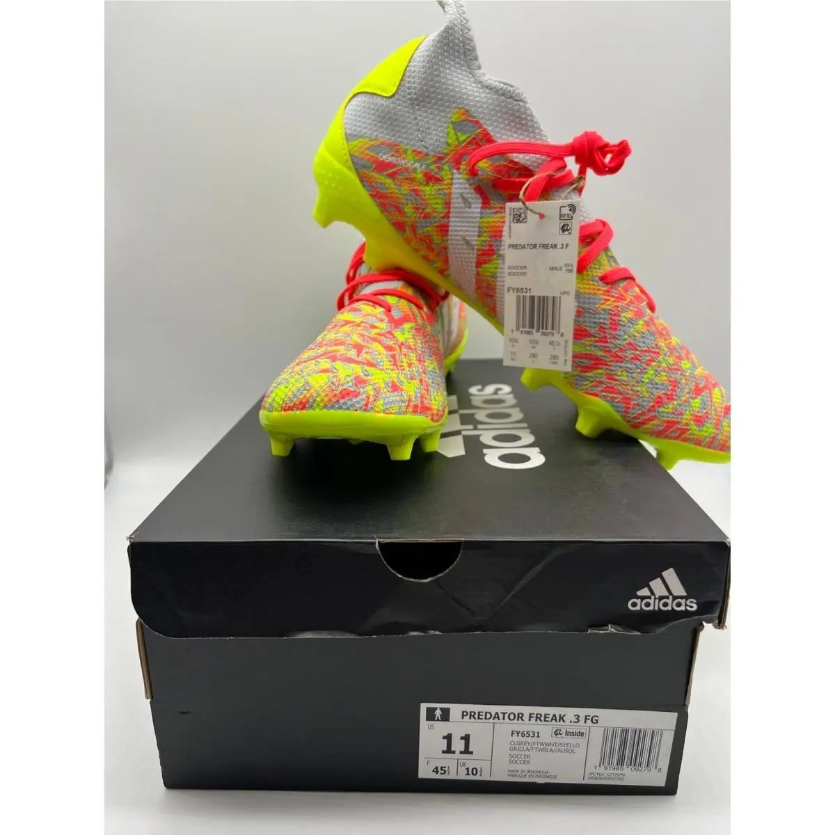 Adidas Predator Freak .3 FG Soccer Cleats Men FY6531 Size 11
