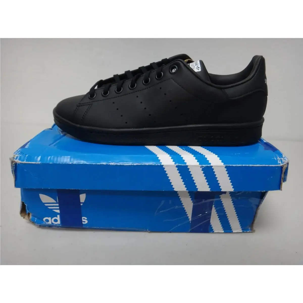 Stan Smith J Kids US 6 Black Synthetic Leather Sneaker FX7523 - Originals by Adidas