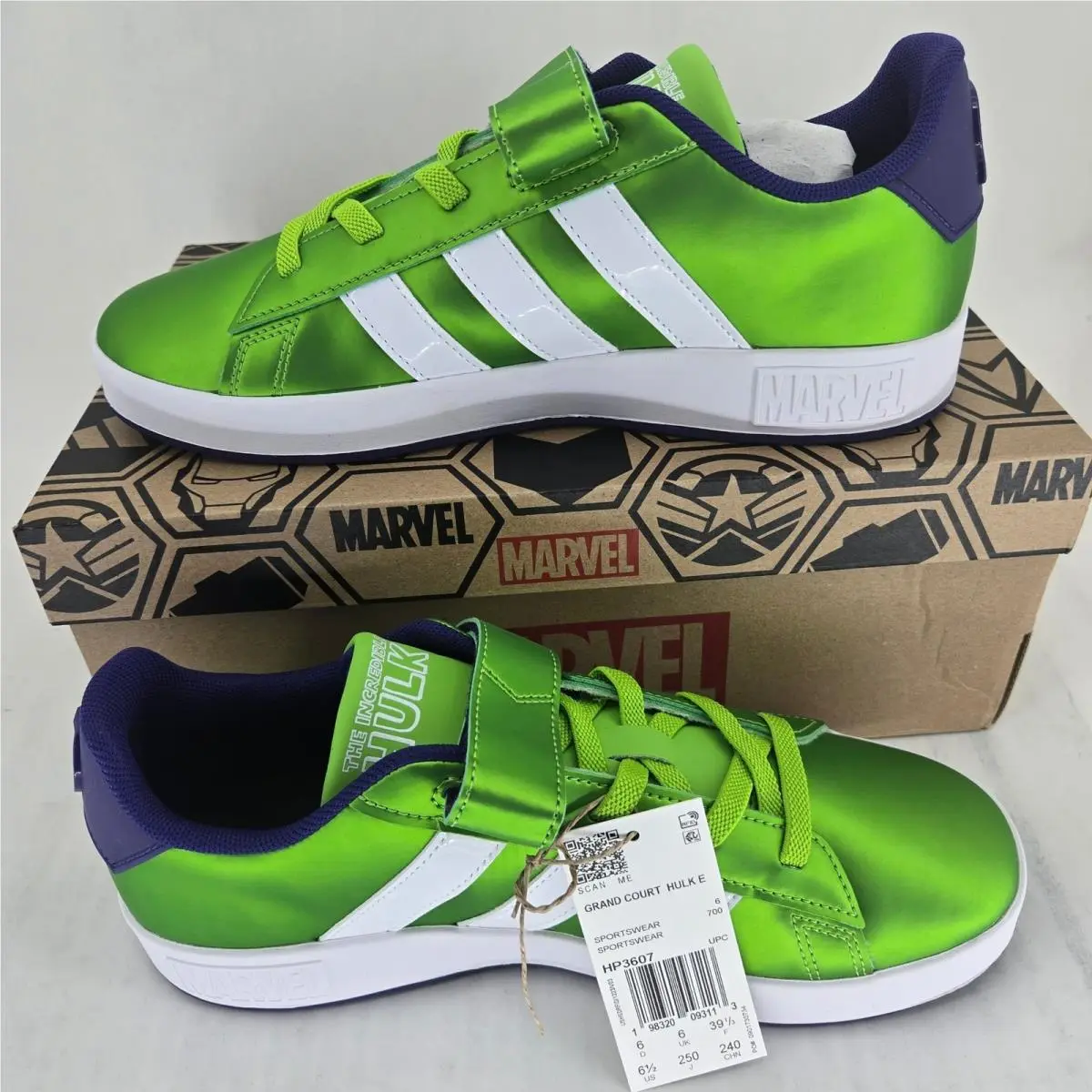 Adidas shoes - Grand Court Hulk EL K - HP3607 - Green 14