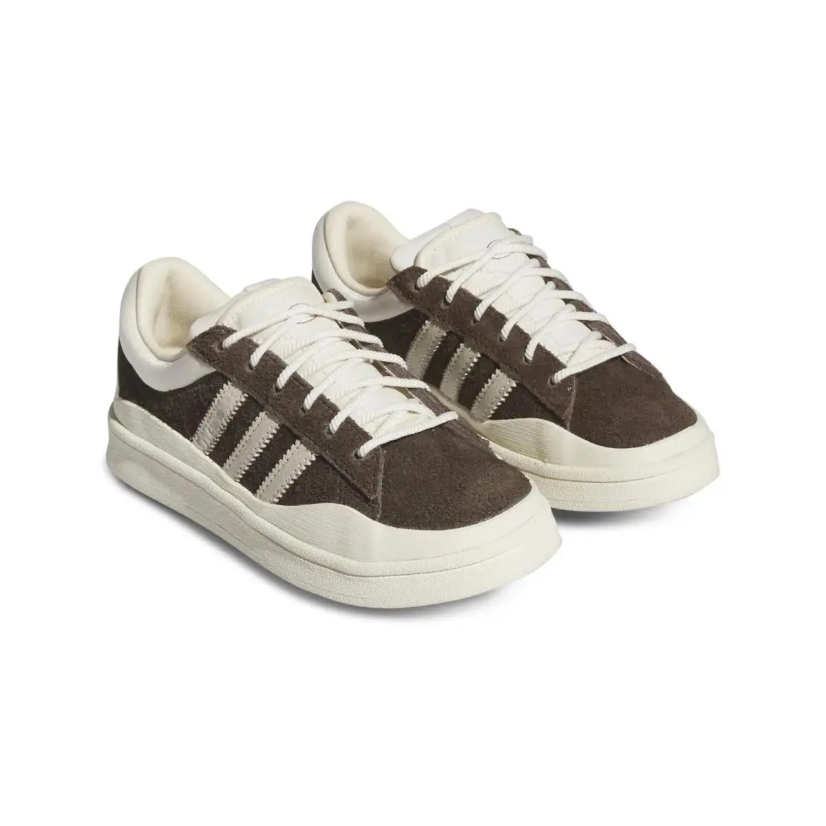 Bad Bunny Campus C Shoes Brown Suede White Cream Size 2 Kids by Adidas
