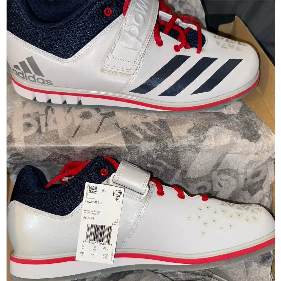 Powerlift Gray Red Blue 3.1 Size 9.5 by Adidas