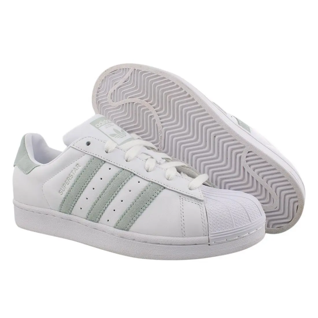 Adidas Superstar Leather Womens Shoes Size 7 Color: Cloud White/vapour