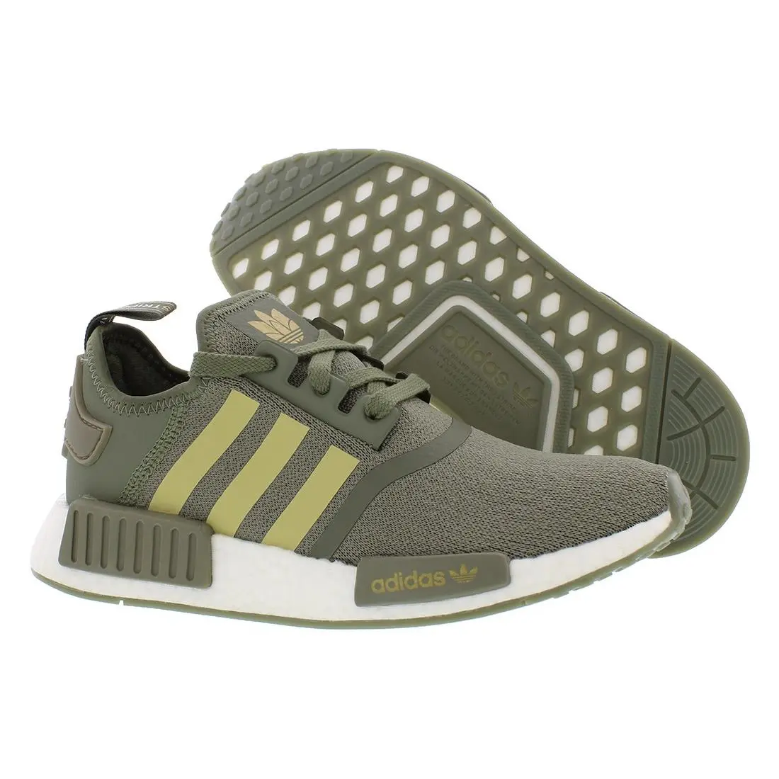 Adidas Nmd R1 Womens Shoes Size 6.5 Color: Gray/brown/white - Gray/Brown/White, Main: Green