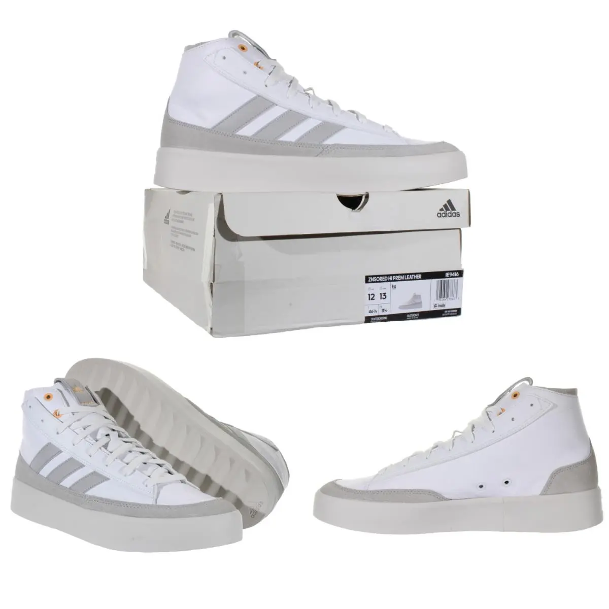Men`s Znsored Hi Prem White - Grey Shoes Size 12 by Adidas