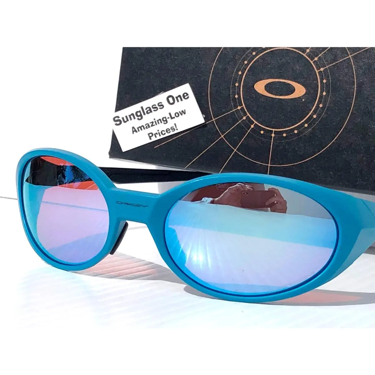 Oakley Eye Jacket Redux Matte Balsam Blue Prizm Snow Sapphire Sunglass 9438-30