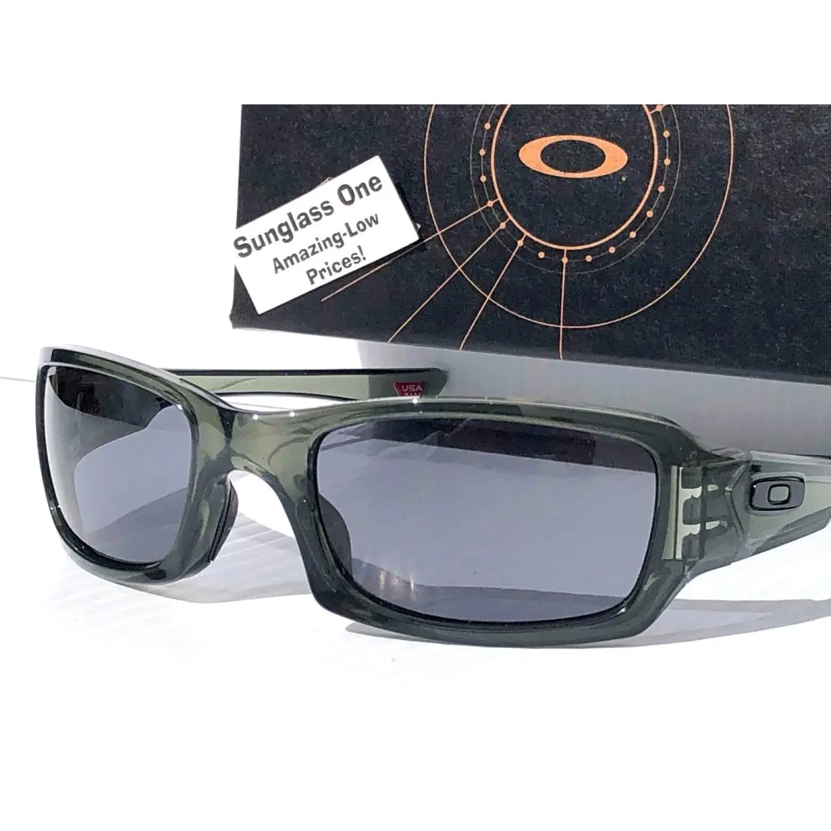 Oakley Fives Squared Olive Ink Frame Grey Lens Sunglass 9238-39