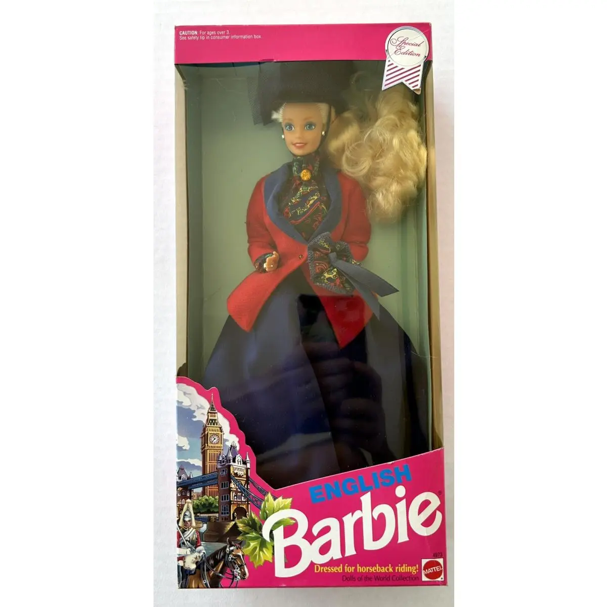 English Barbie Dolls Of The World Vintage 1991 Mattel 4973