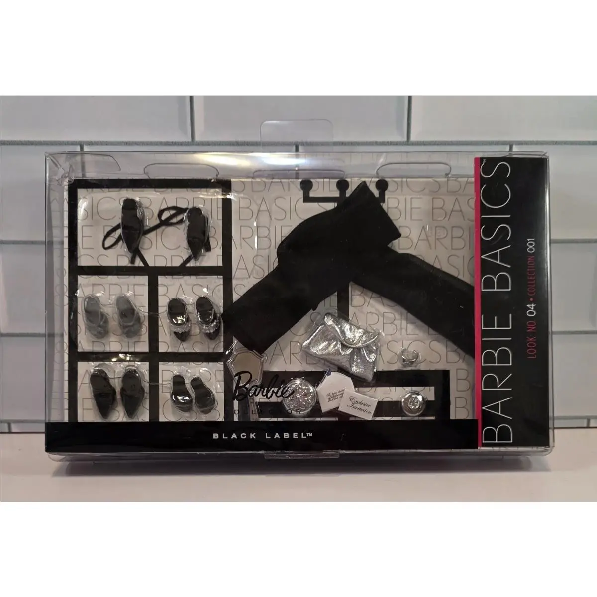 Barbie Basics Black Label Look 4 Collection 001 Shoes Purse Scarf