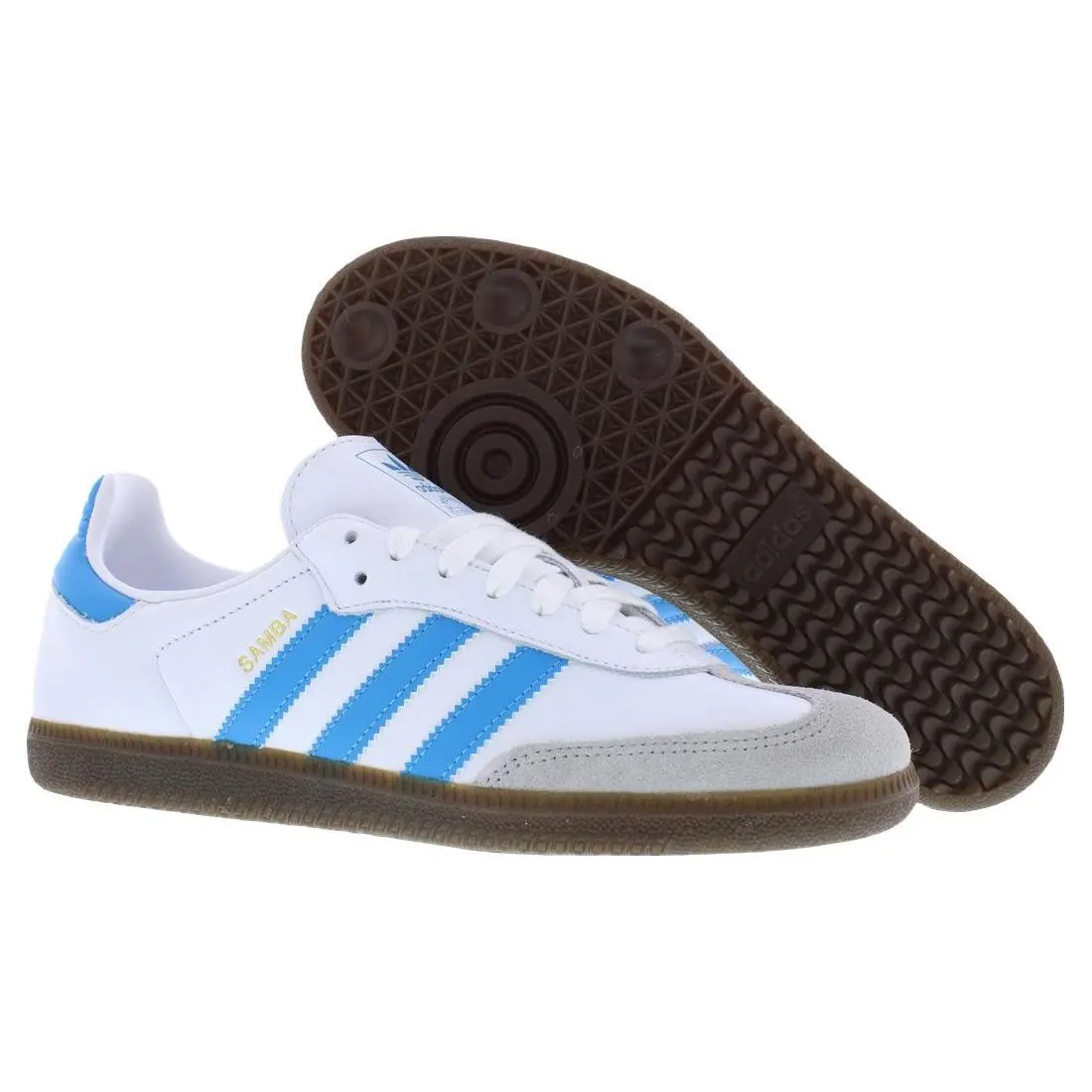Adidas Samba Mens Shoes Size 7.5 Color: Footwear White/shock Cyan/gum 5