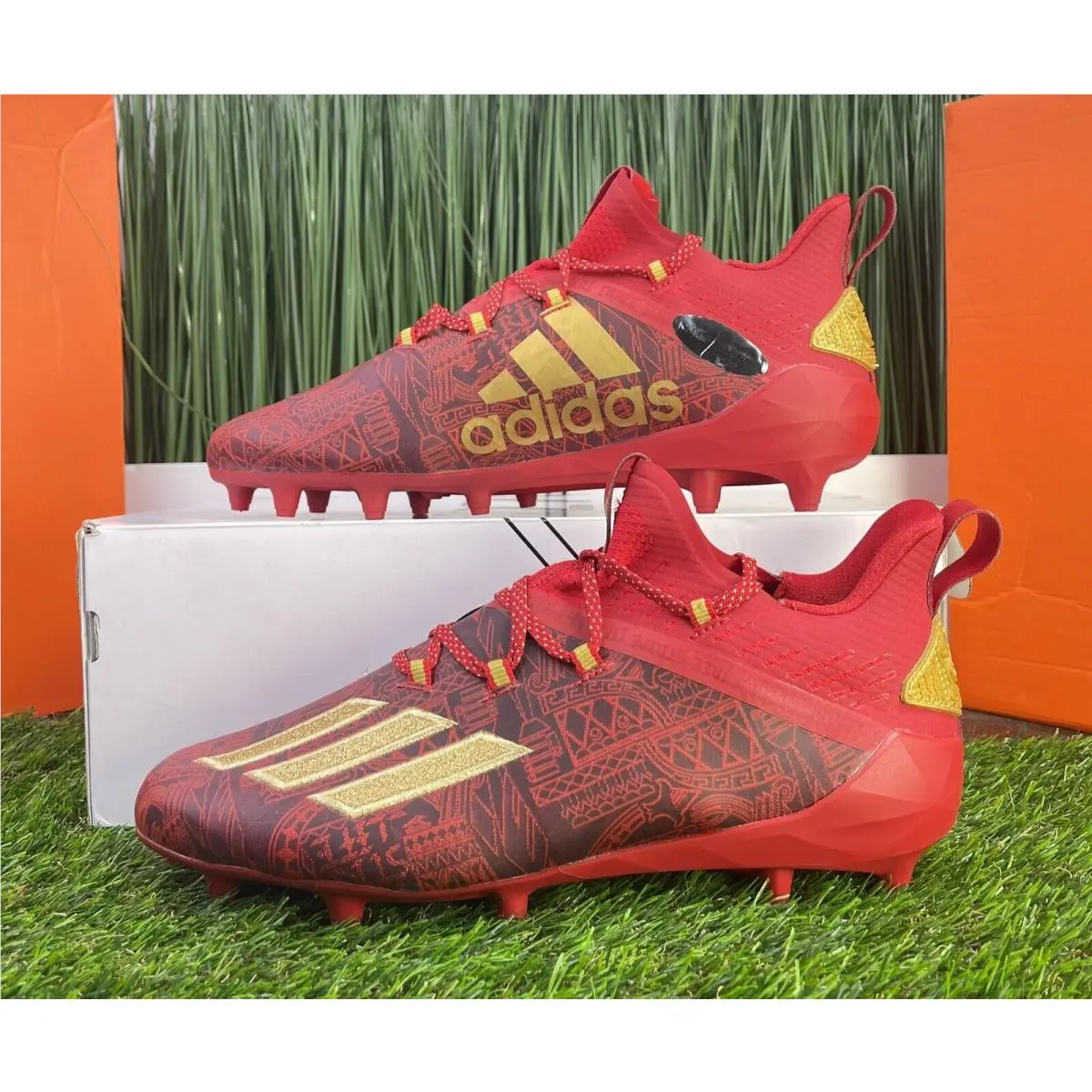 Adidas Adizero Young King Nby Reign Red Mens Football Cleats EF8607 Size 9.5