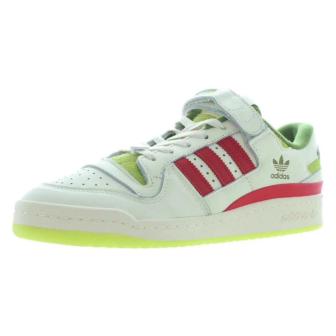 Adidas Forum Low The Grinch Unisex Shoes Size 13 Color: Cream - Cream White/Collegiate/Solar Slime, Full: Cream White/Collegiate/Solar Slime