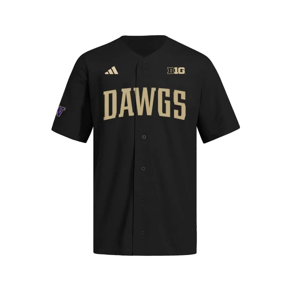 Adidas Washington Black Full Button Jersey Mens Size 2XL SB1158-KE2106