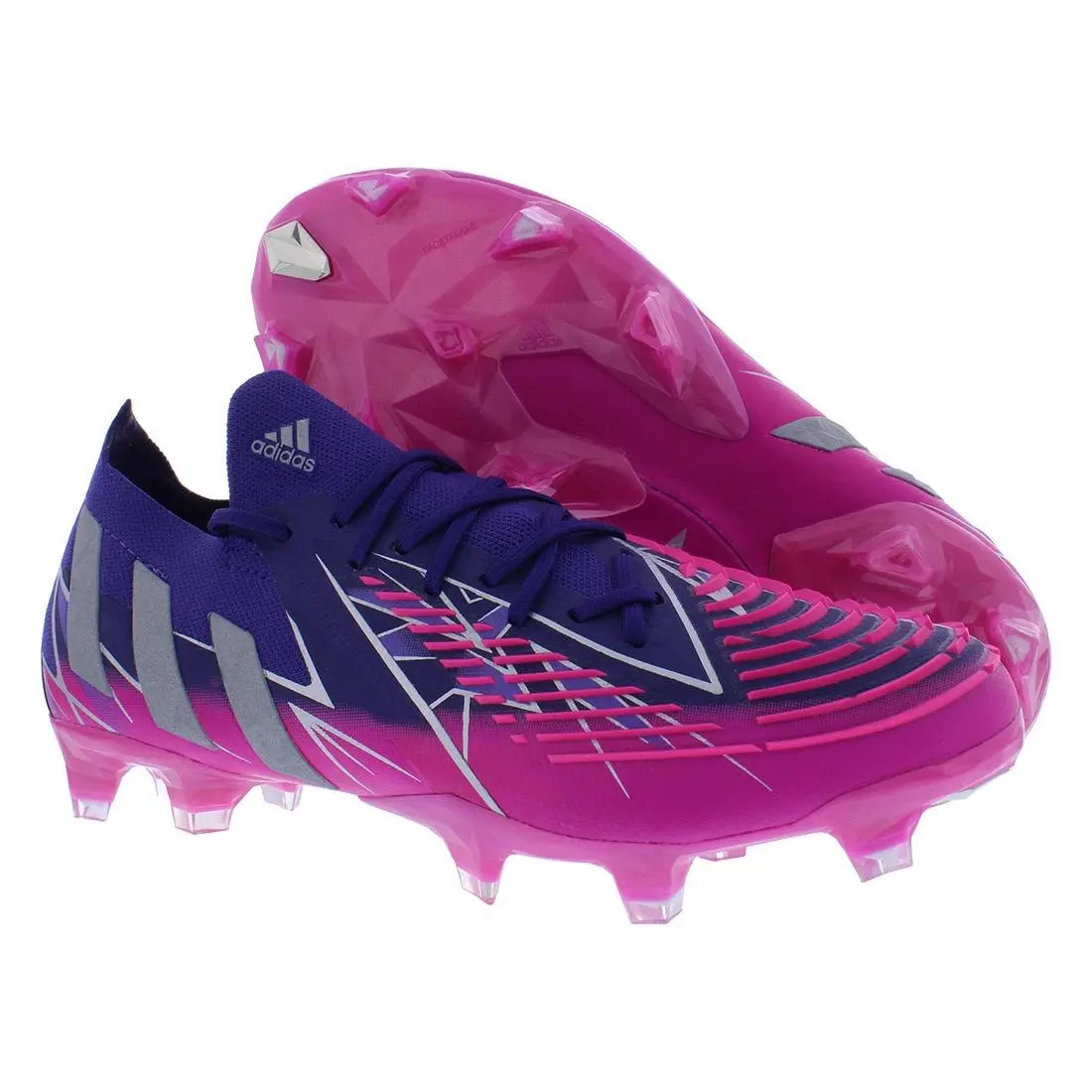 Adidas Predator Edge.1 Low Firm Ground Unisex Shoes Size 13 Color: Team - Team College Purple/Silver Metallic/Team Shock Pink, Main: Purple