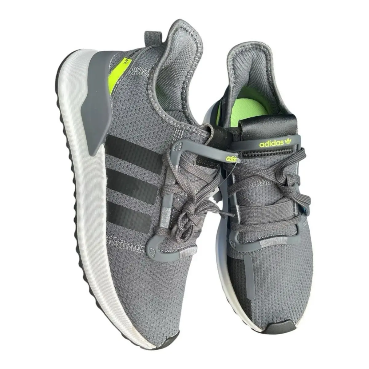 U_path Run Sneakers Women’s 8.5 7Y Gray Yellow Athletic Shoes Lifestyle by Adidas